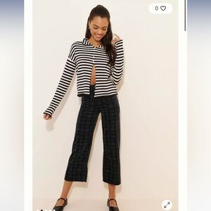 Maeve The Colette Cropped Wide-Leg Pants: Plaid Corduroy Edition